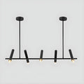 Modern Black Linear Island Pendant Light for Kitchen