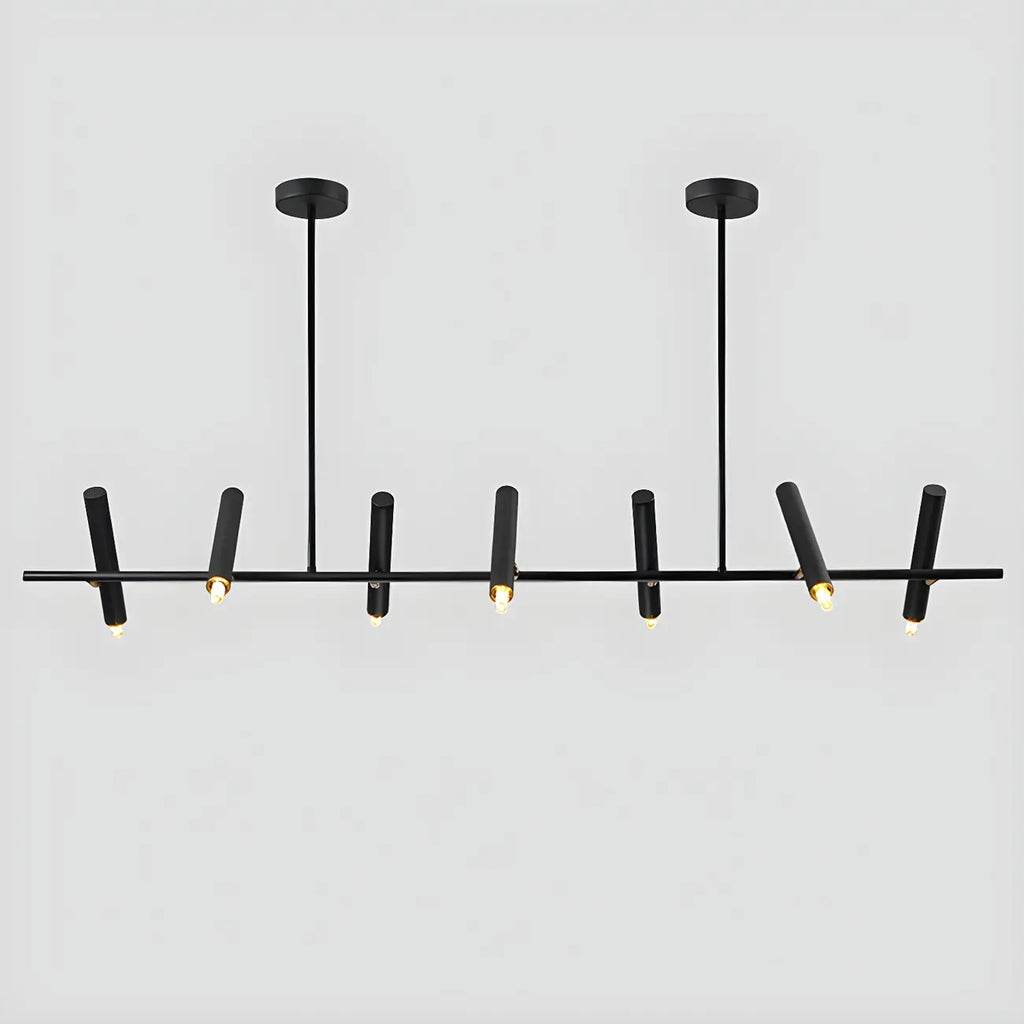 Modern Black Linear Island Pendant Light for Kitchen