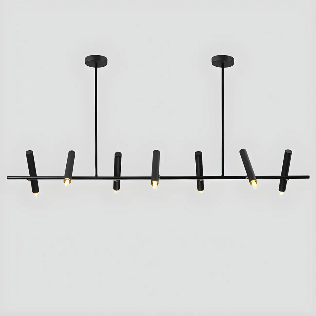 Modern Black Linear Island Pendant Light for Kitchen