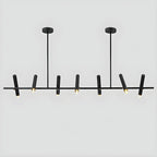 Modern Black Linear Island Pendant Light for Kitchen