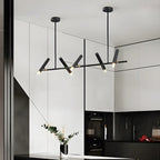 Modern Black Linear Island Pendant Light for Kitchen