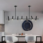 Modern Black Linear Island Pendant Light for Kitchen