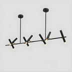 Modern Black Linear Island Pendant Light for Kitchen