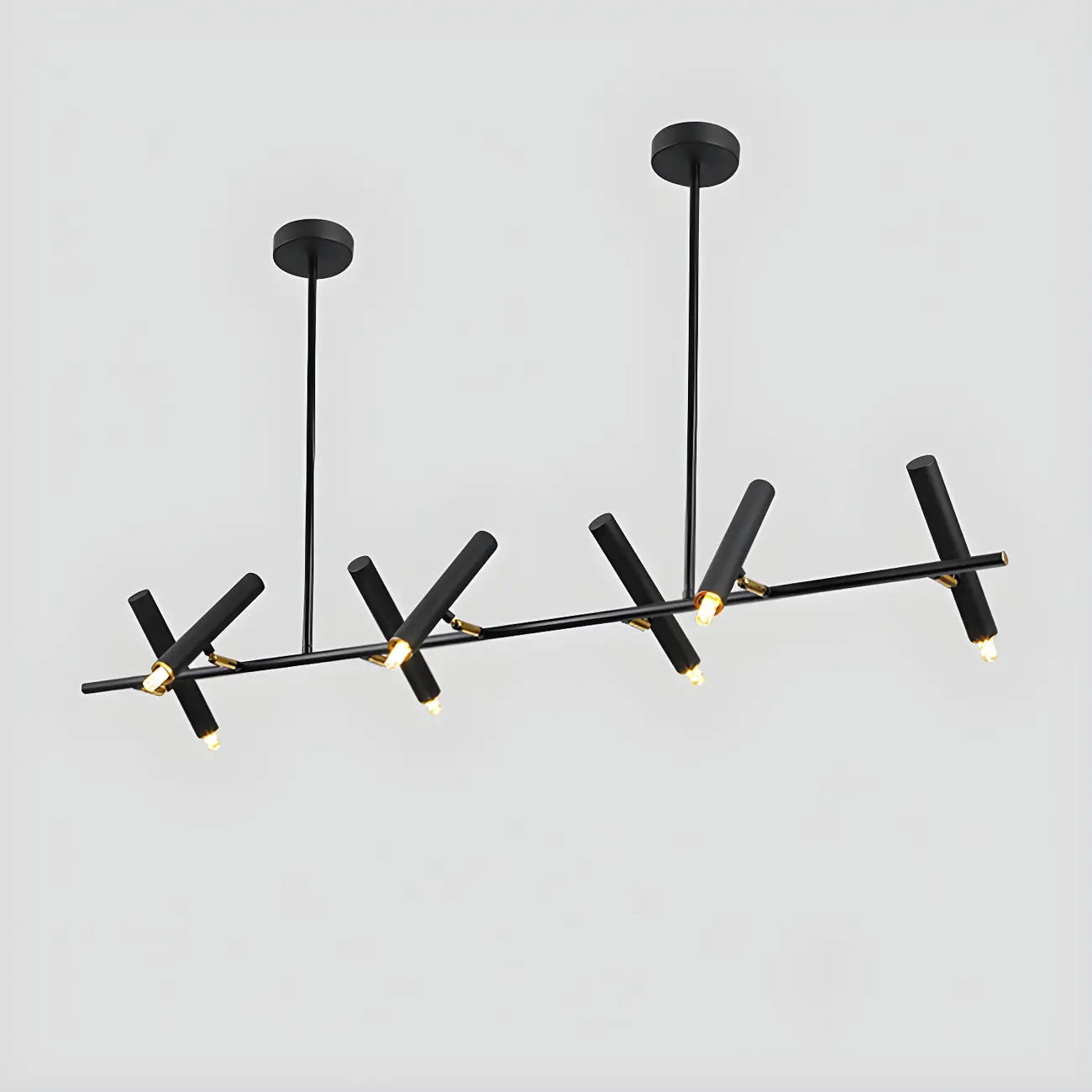 Modern Black Linear Island Pendant Light for Kitchen