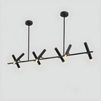 Modern Black Linear Island Pendant Light for Kitchen