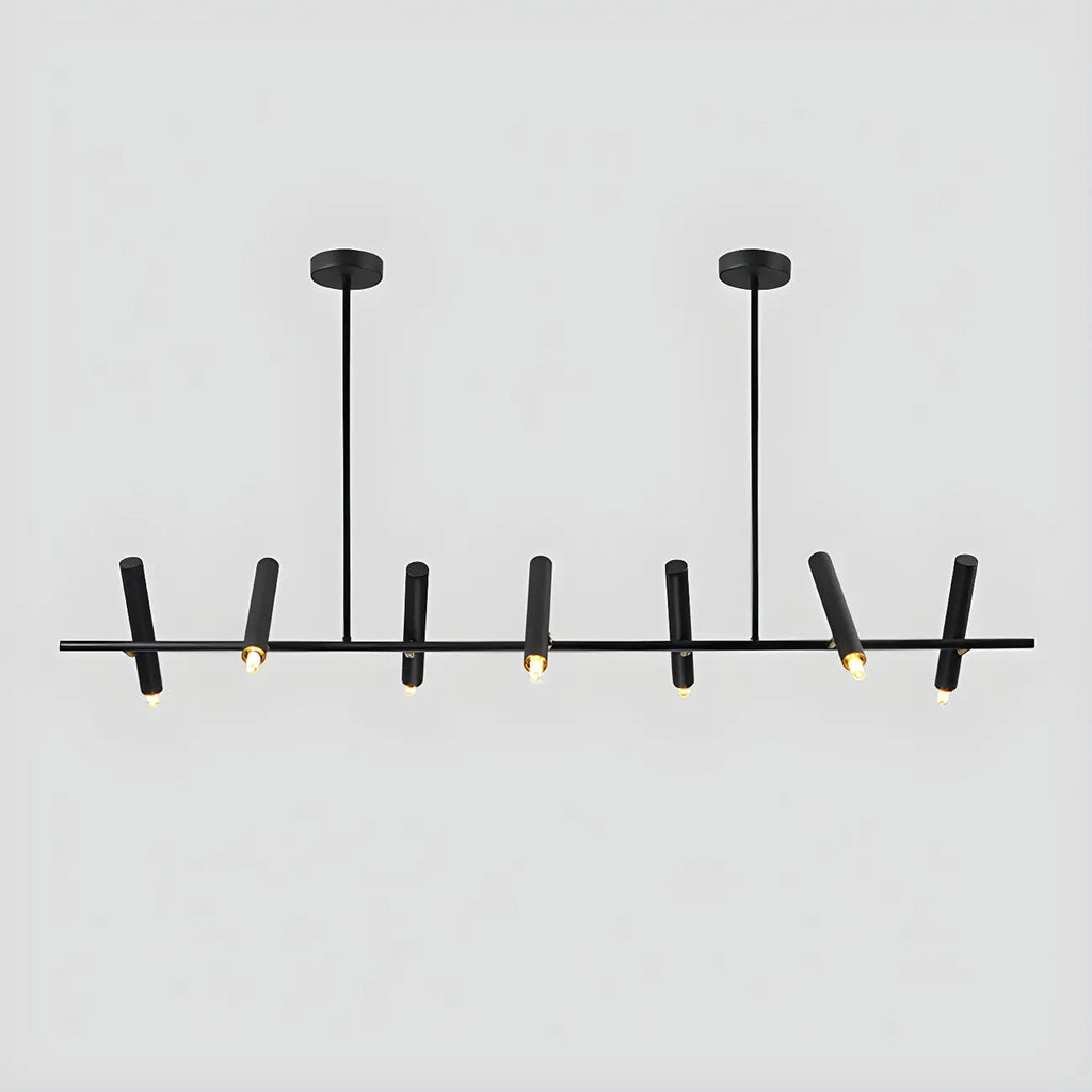 Modern Black Linear Island Pendant Light for Kitchen