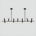 Modern Black Linear Island Pendant Light for Kitchen