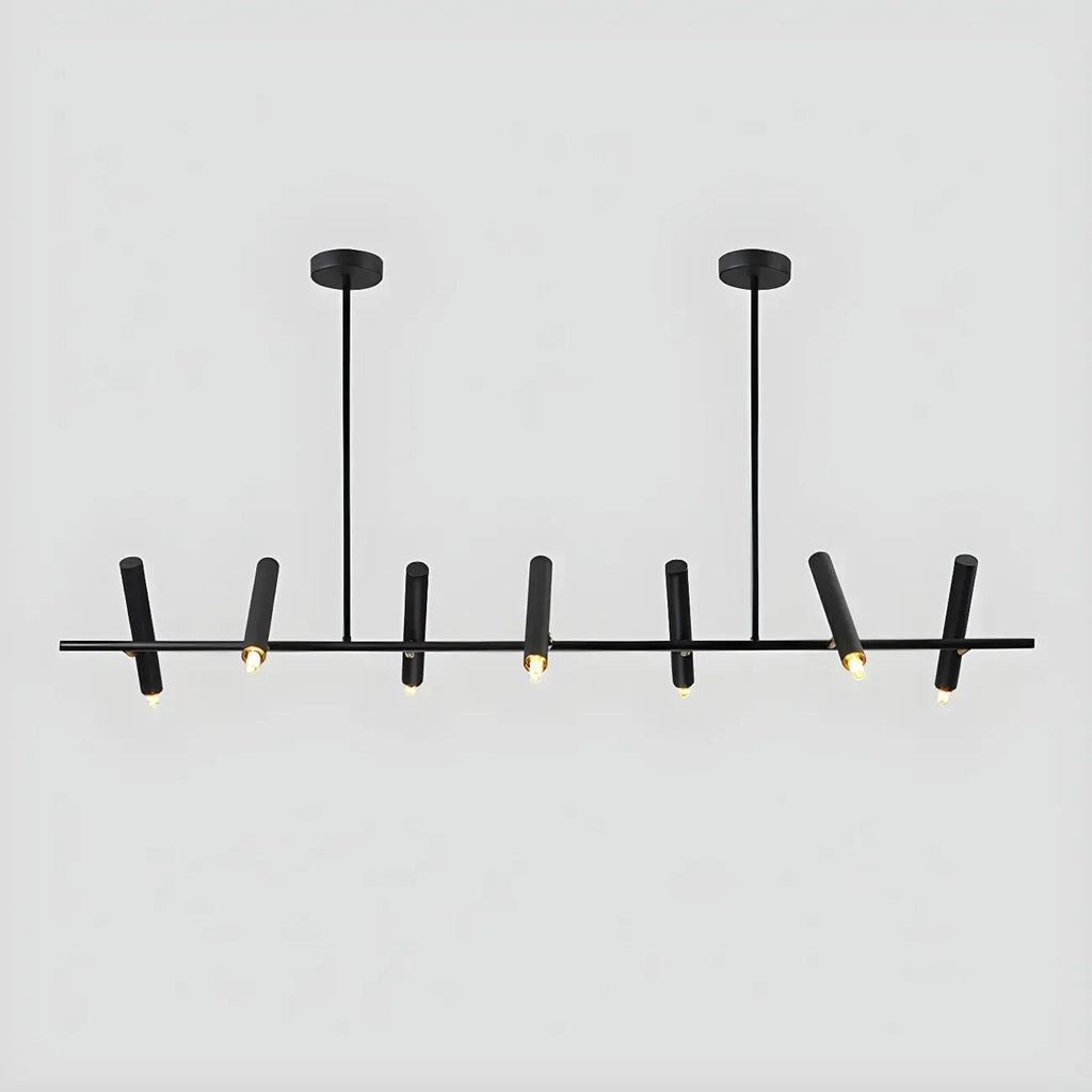 Modern Black Linear Island Pendant Light for Kitchen