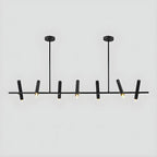 Modern Black Linear Island Pendant Light for Kitchen