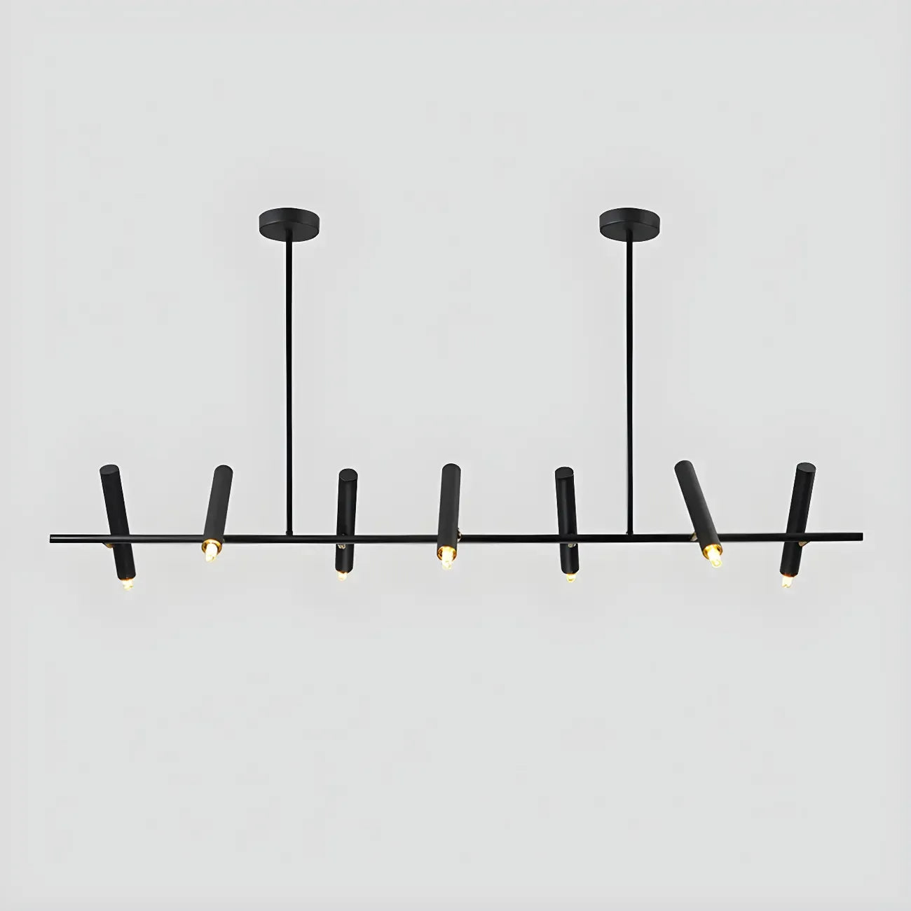 Modern Black Linear Island Pendant Light for Kitchen