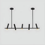 Modern Black Linear Island Pendant Light for Kitchen
