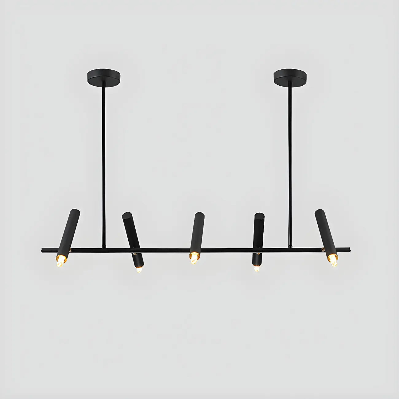 Modern Black Linear Island Pendant Light for Kitchen