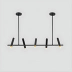 Modern Black Linear Island Pendant Light for Kitchen