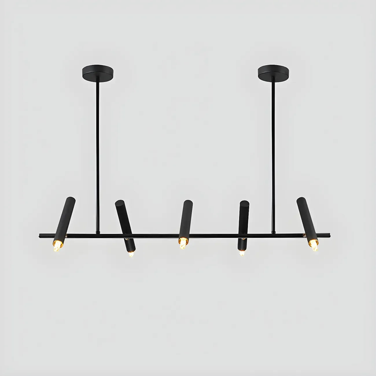 Modern Black Linear Island Pendant Light for Kitchen
