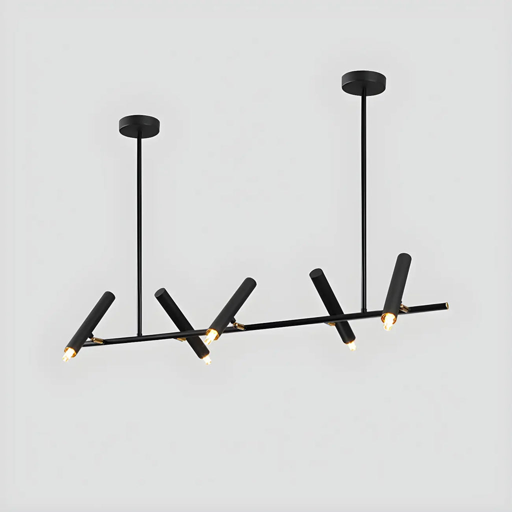 Modern Black Linear Island Pendant Light for Kitchen