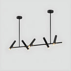 Modern Black Linear Island Pendant Light for Kitchen