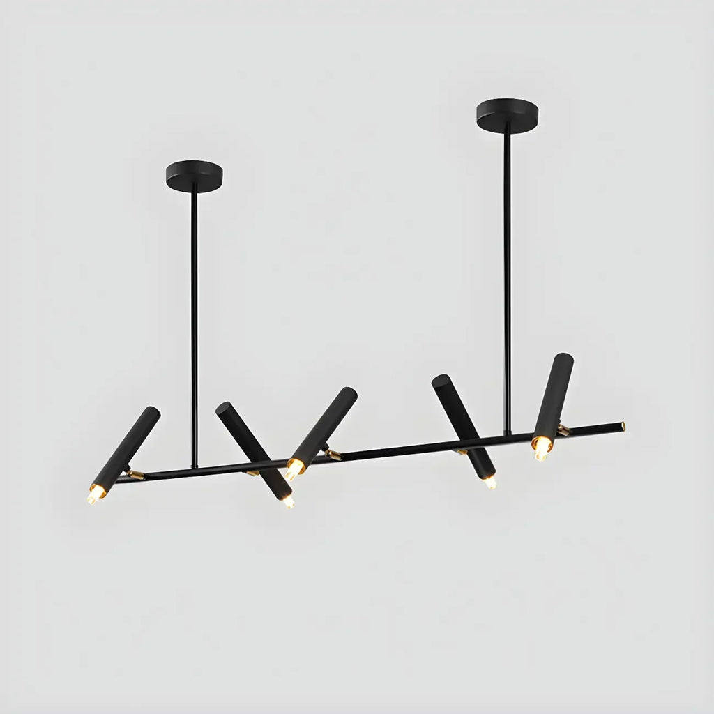 Modern Black Linear Island Pendant Light for Kitchen
