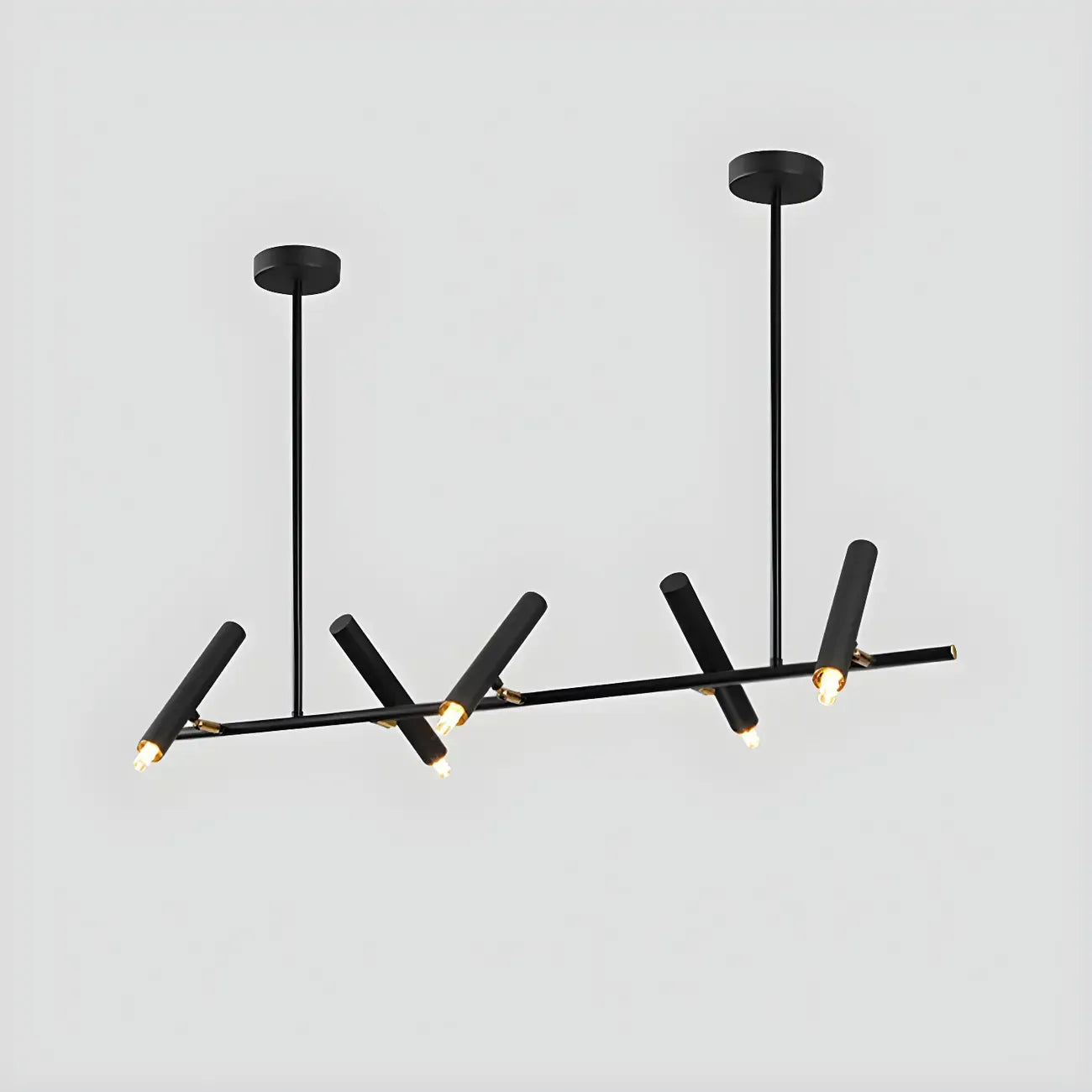 Modern Black Linear Island Pendant Light for Kitchen