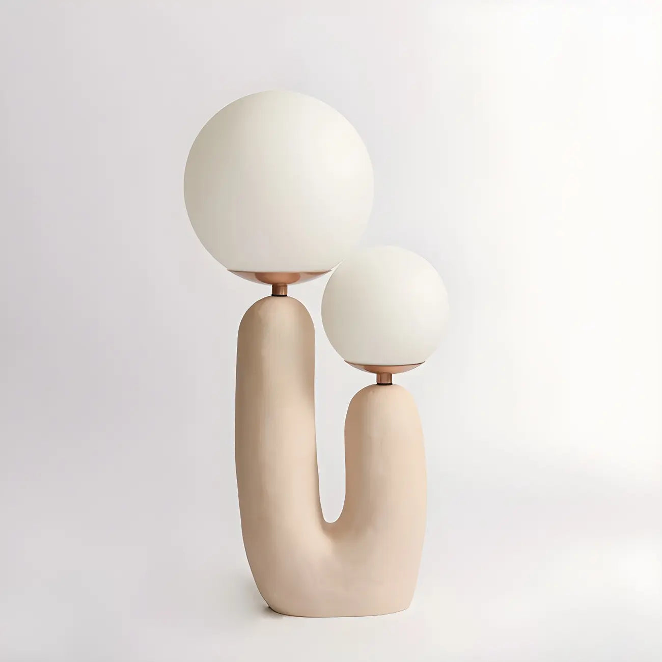 Pink Resin Cactus Globe Glass Table Lamp