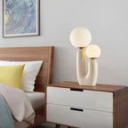 Pink Resin Cactus Globe Glass Table Lamp