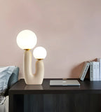 Pink Resin Cactus Globe Glass Table Lamp