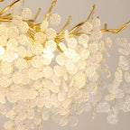 Contemporary Gold Crystal Chandelier for Dining Area