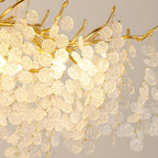 Contemporary Gold Crystal Chandelier for Dining Area