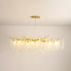 Contemporary Gold Crystal Chandelier for Dining Area