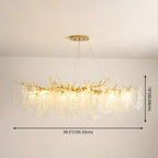 Contemporary Gold Crystal Chandelier for Dining Area