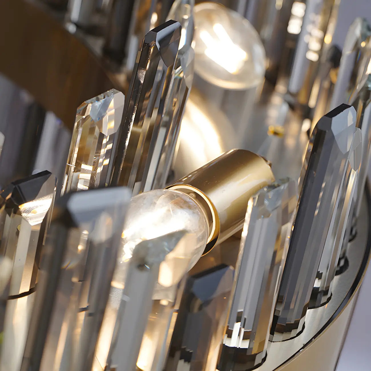 Adjustable Modern Crystal Oval Chandelier for Kitchen