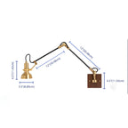 Retro Brass Black Adjustable Swing Arm Wall Light