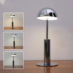 Elegant Gold Metal LED Dome Shade Cordless Table Lamp
