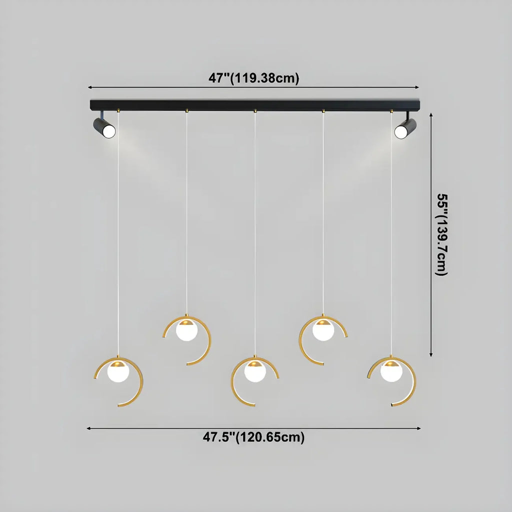 Modern Metal Geometric Kitchen Island Pendant Lights