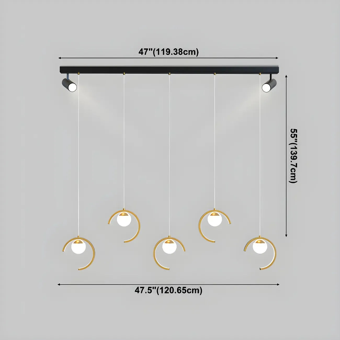 Modern Metal Geometric Kitchen Island Pendant Lights