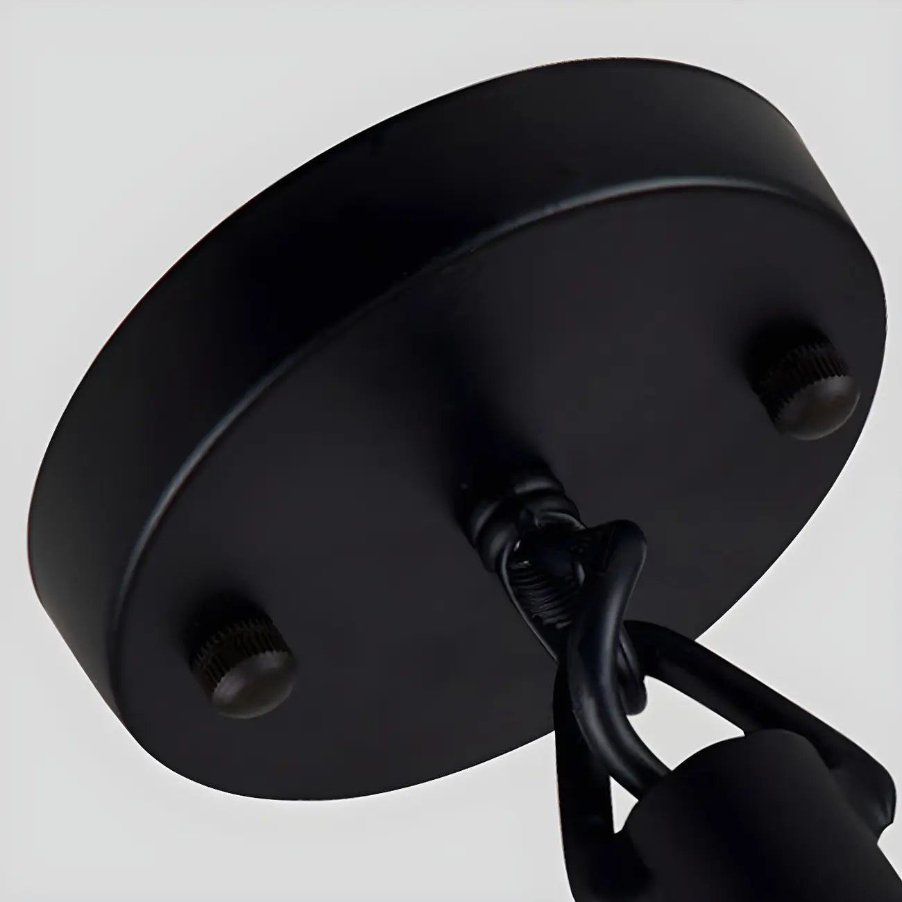 Industrial Rattan Black Metal Hemp Rope Pendant Light