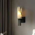 Modern Stone White Cylinder Wall Sconce LED for Bedroom