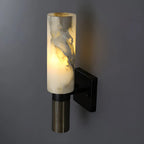 Modern Stone White Cylinder Wall Sconce LED for Bedroom
