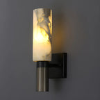 Modern Stone White Cylinder Wall Sconce LED for Bedroom