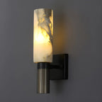 Modern Stone White Cylinder Wall Sconce LED for Bedroom