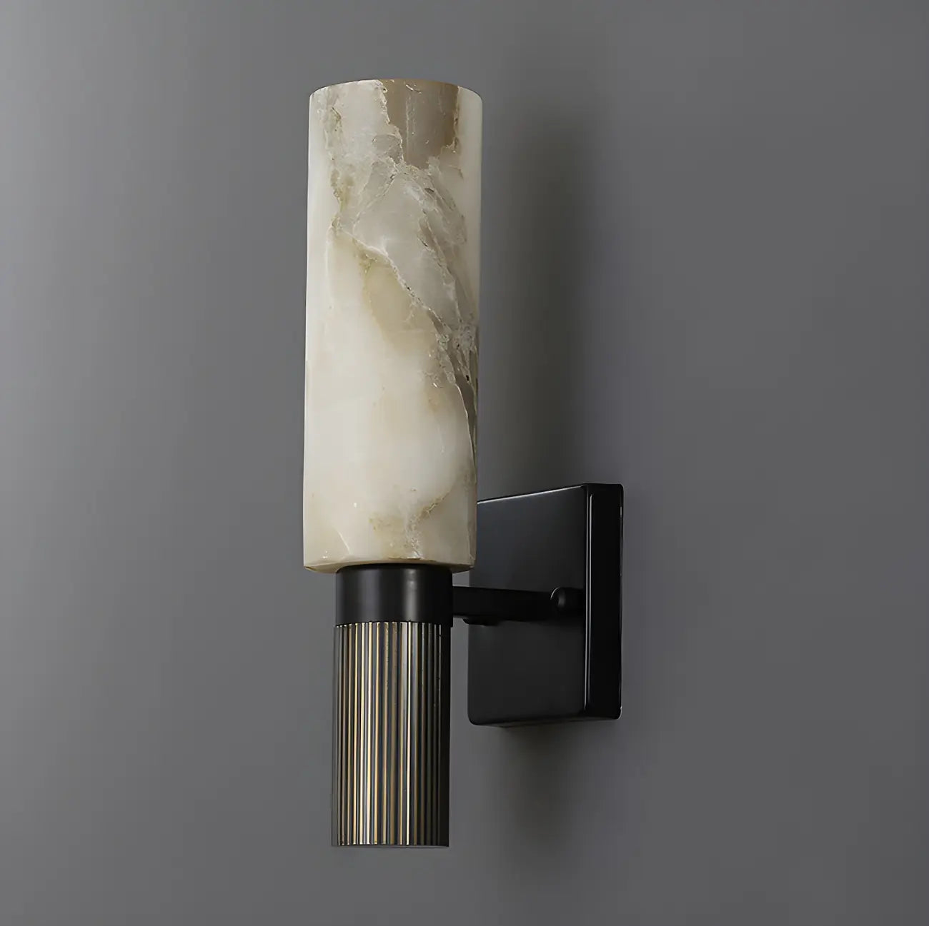 Modern Stone White Cylinder Wall Sconce LED for Bedroom