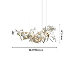 Dining Area Modern White Leaf-Inspired Chandelier