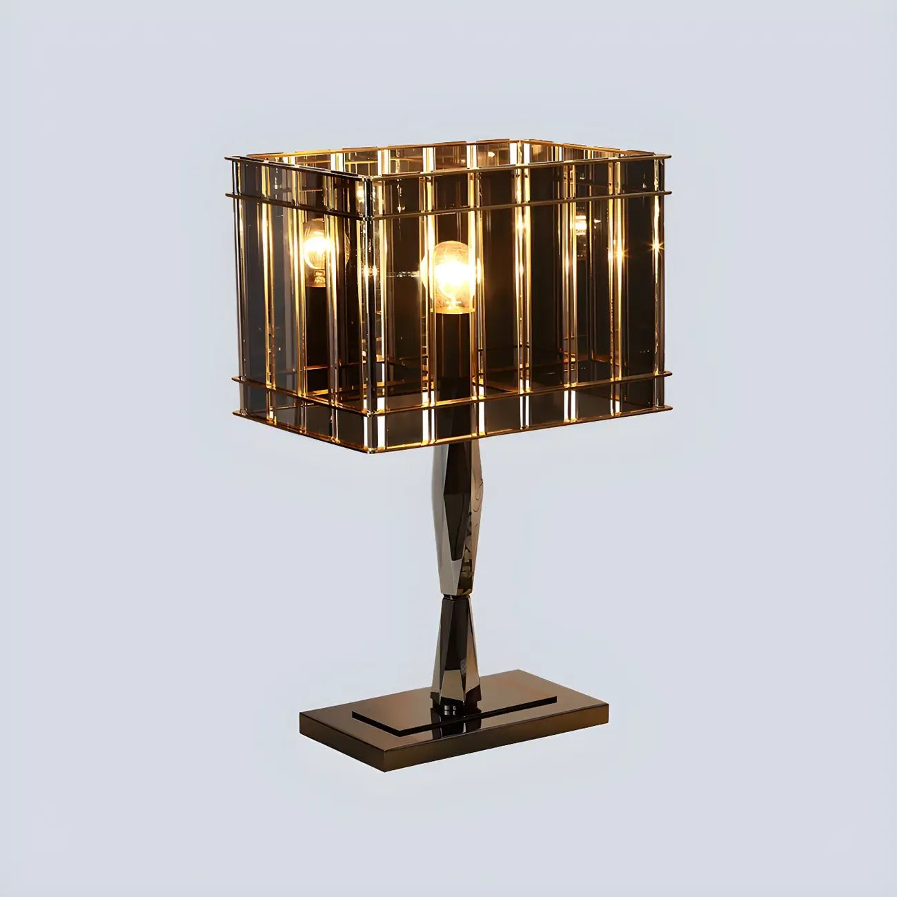 Crystal Rectangular LED Night Table Lamp