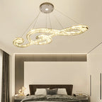 Artistic Modern Crystal 2-Light Island Pendant Light