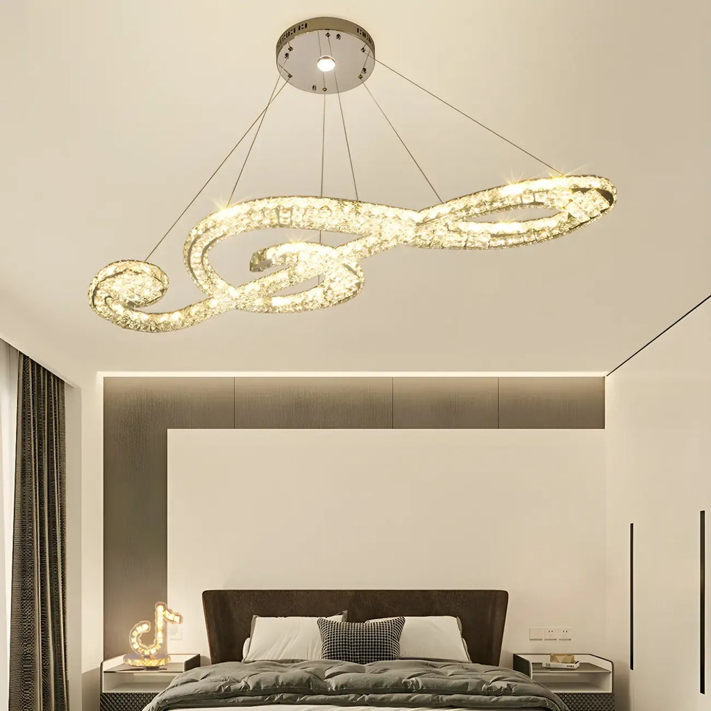 Artistic Modern Crystal 2-Light Island Pendant Light