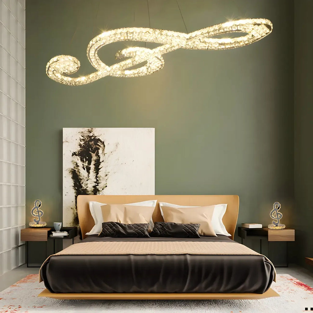 Artistic Modern Crystal 2-Light Island Pendant Light