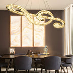 Artistic Modern Crystal 2-Light Island Pendant Light