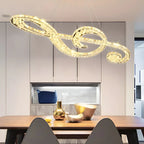 Artistic Modern Crystal 2-Light Island Pendant Light