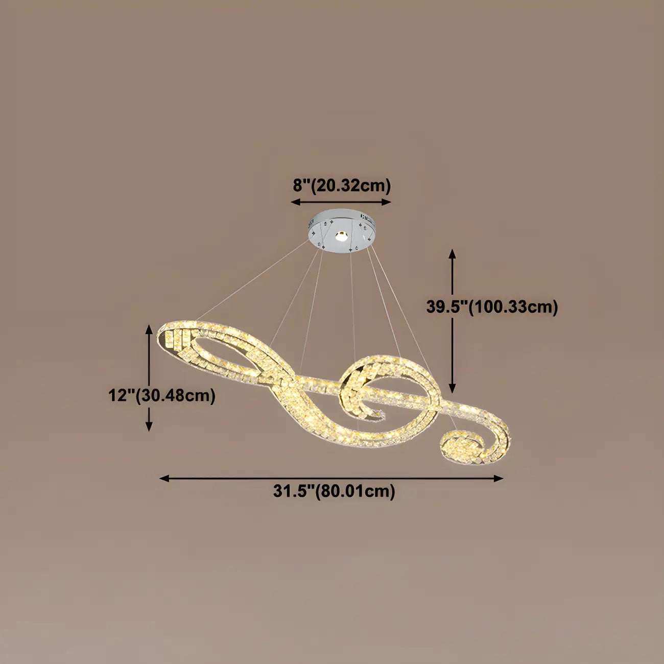 Artistic Modern Crystal 2-Light Island Pendant Light