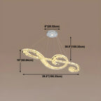 Artistic Modern Crystal 2-Light Island Pendant Light