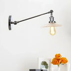 Industrial Adjustable Black Cone Shape Glass LED Wall Lamp